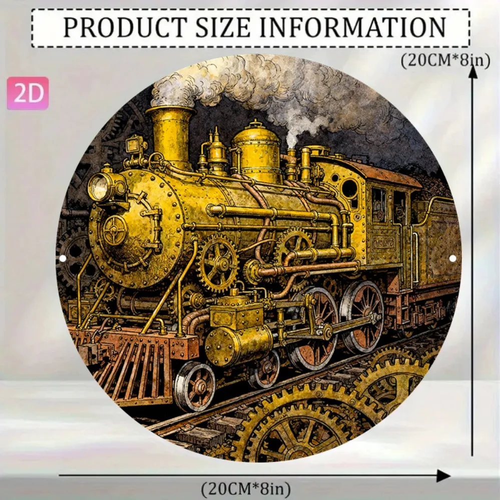 Retro Metal Steam Train Wall Art - 8