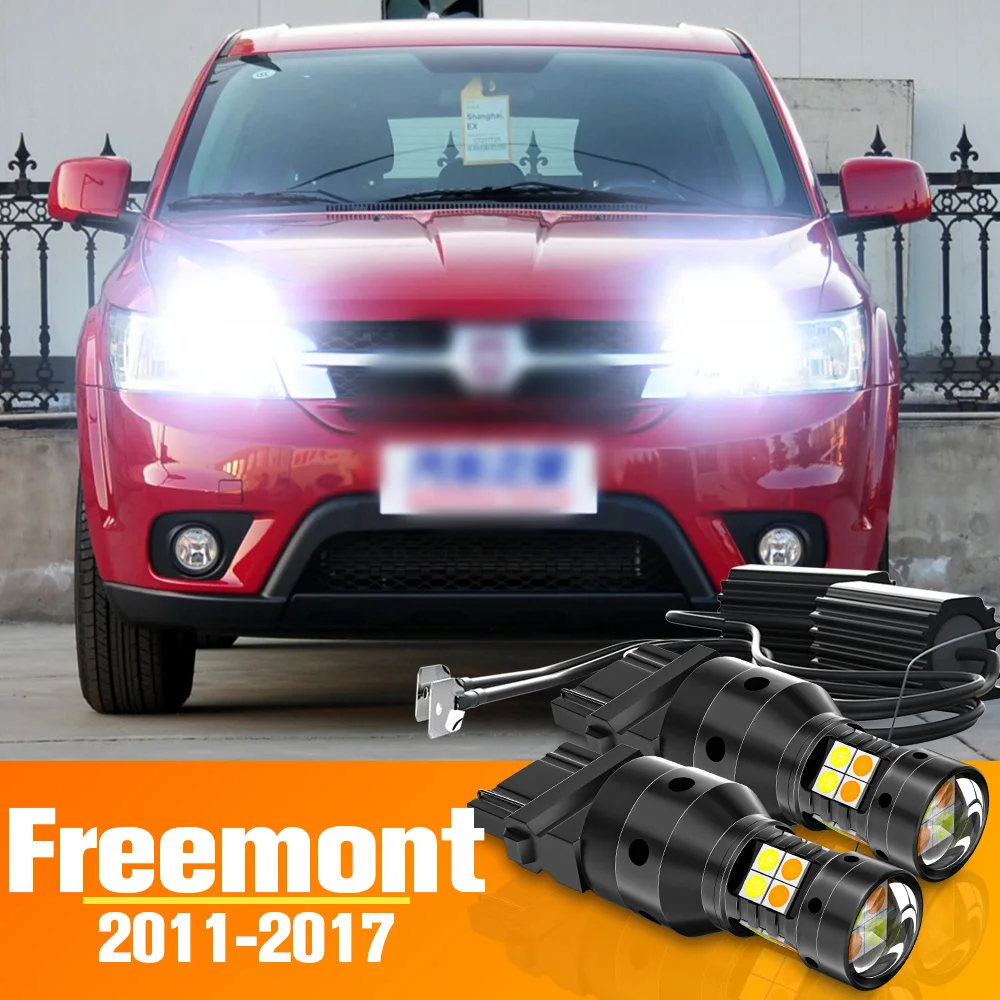 Clignotant et feux diurnes à LED pour Fiat Freemont, accessoires DRL, mode touristes, 2011-2017, 2012, 2013, 2014, 2015, 2016, 2 pièces