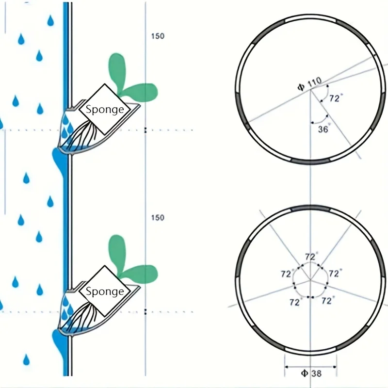 10set DIY Hydroponic Pots for Hydroponics Vertical Tower Vegetables Strawberry Growing System Tower Hydroponics Soilless Device - view 6