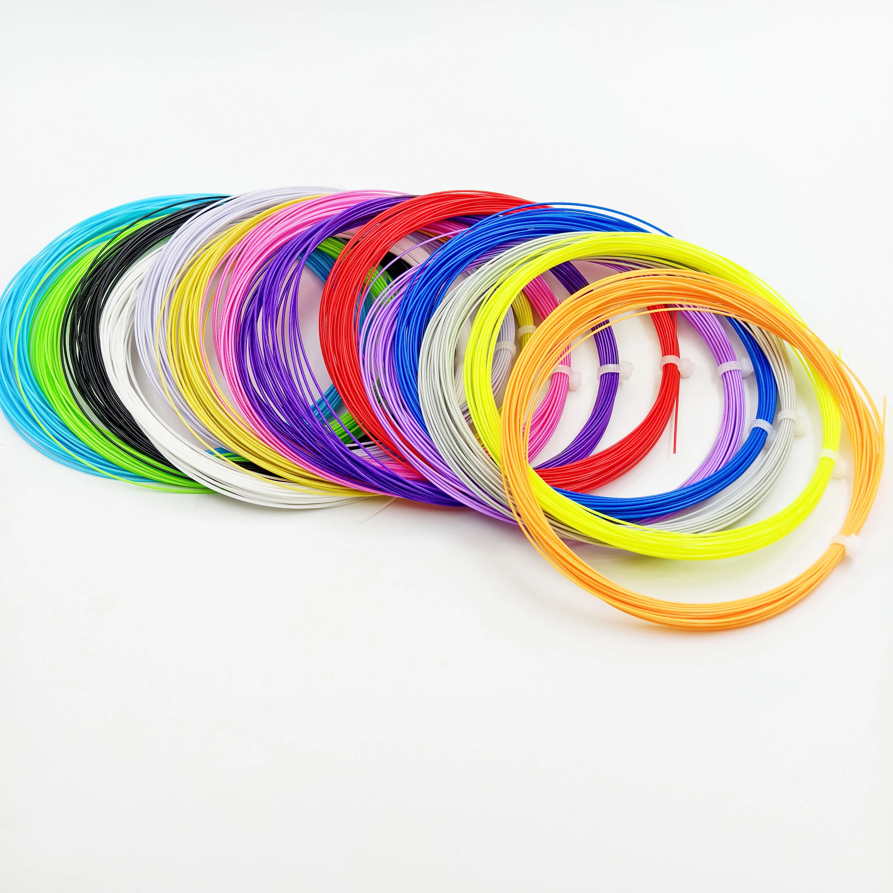 0.72mm Badminton String 25Pcs High Elastic Durable Badminton Racket Line 10m Multi Color Replacement Training Badminton Wire