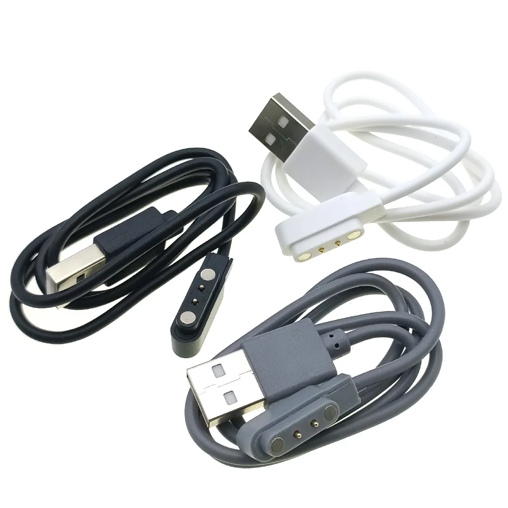 Emergency backup 2pin universal connected Magnetic Charger Cable wire for Smart Watch bracelet 2 Pin Distance 4mm Magnetic data