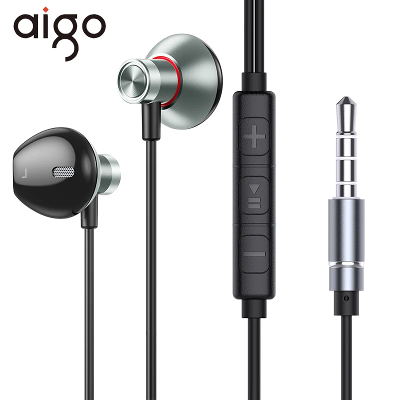 Aigo A120 Wired Earphone Type-c/3.5mm Interface 14.2mm Dynamic in-ear Headset Portable Wired Control for iPhone Huawei Xiaomi