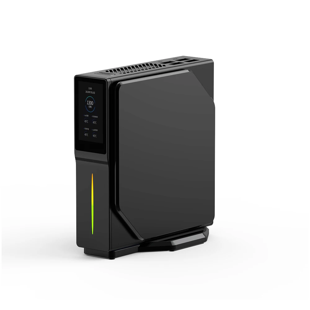 Zkmagic Wholesale Mini Server PC Alder Lake N97 LCD Magnetic Cover WIN11 WIFI Mini Computer