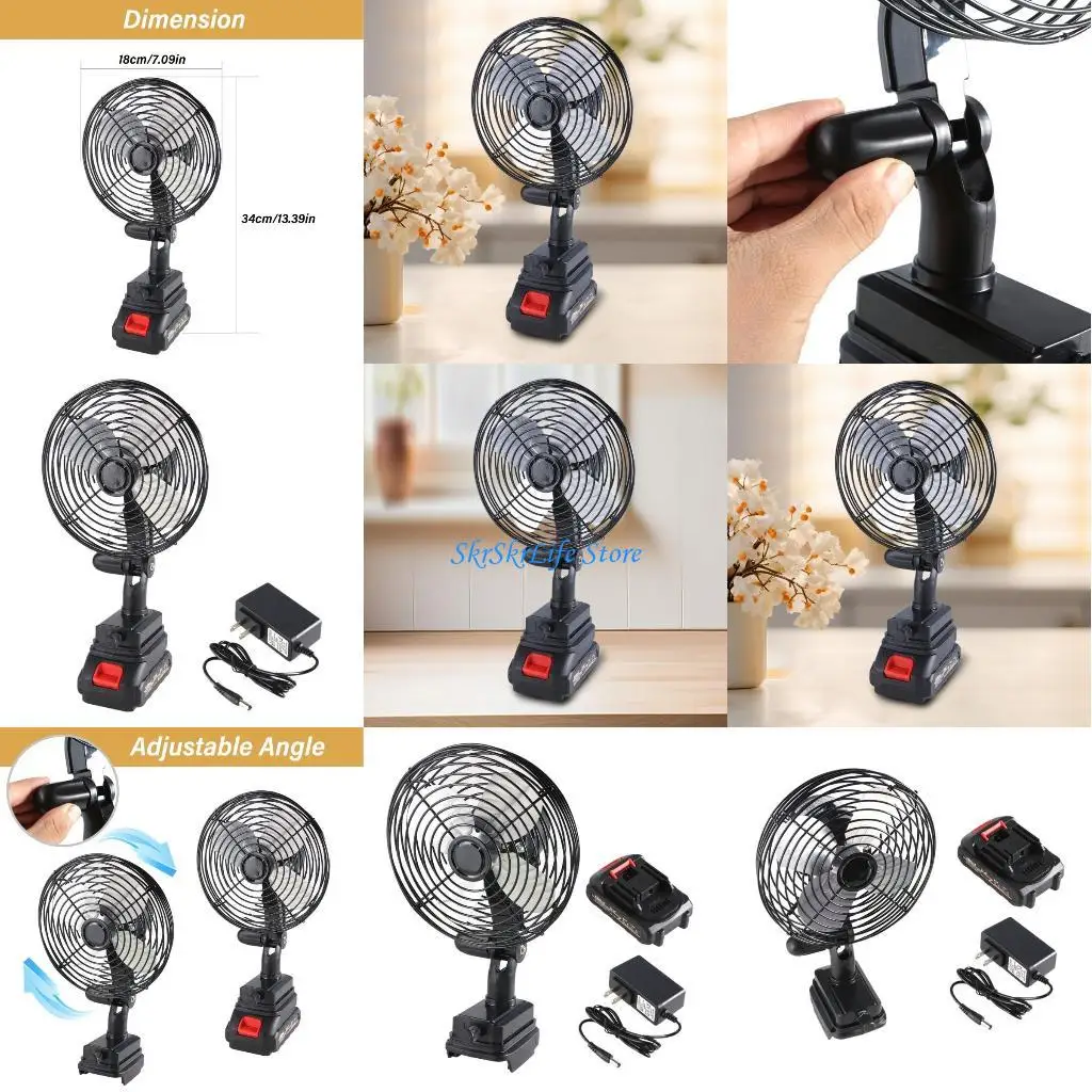 

E65E 6500mA 13000mA Portable Fan, Portable Battery Operated Quiet Operations for Camping, Fishing and Home Use