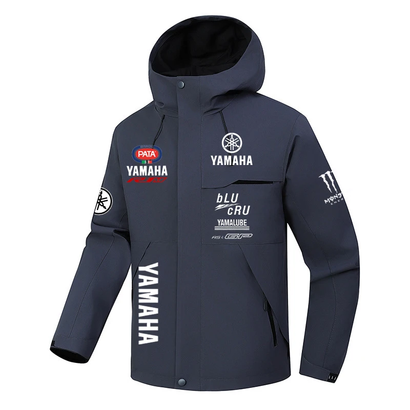 Yamaha Racing Jacket Men's Casual Loose Motorcycle Coat Windproof Waterproof Outdoor Sport Plus Size Custom Team Clothing Racing