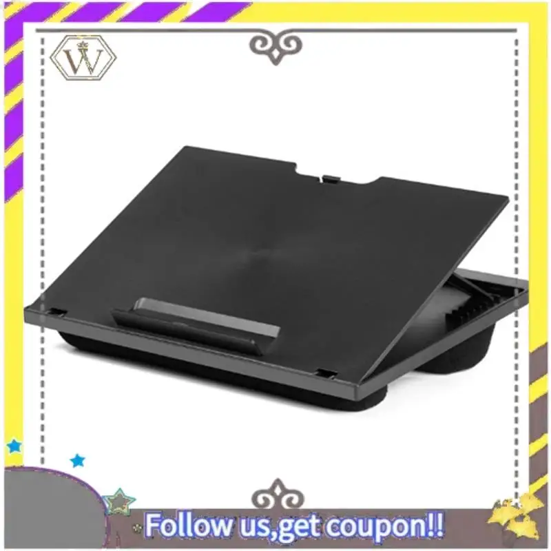 New 1 PCS Adjustable Lap Desk Laptop Stand With 8 Adjustable Angles & Dual Cushions For Laptop Desk, Work Table Lap Writing Blac