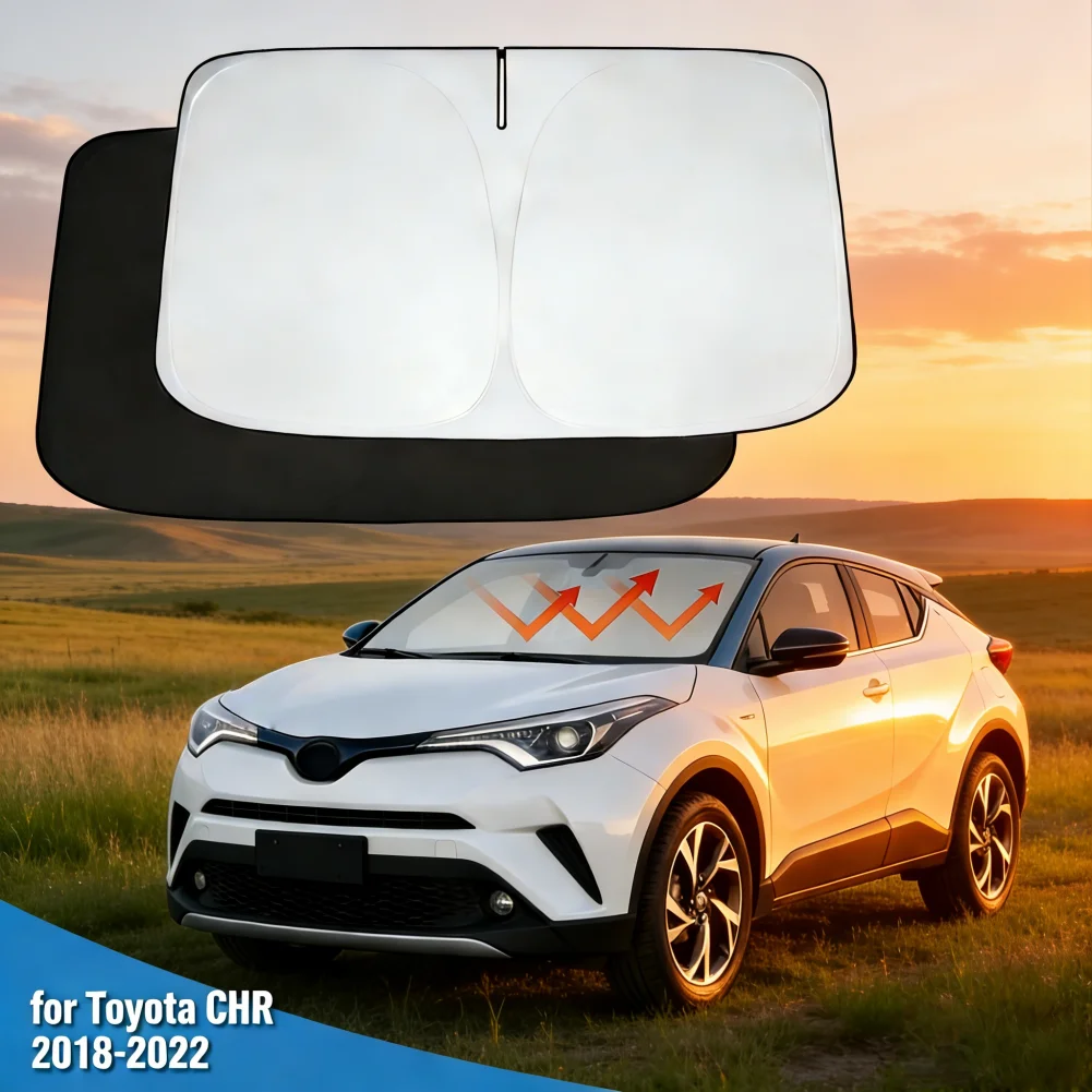 

Car Windshield Sun Shade For Toyota CHR 2018-2022 Tools-Free Auto Accessories Sunshade Visor Protector Foldable Blocks Anti-UV