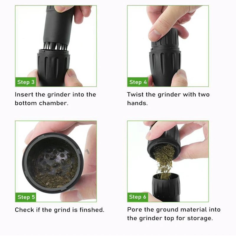 Manual Tobacco Grinder Jar Portable Wine Barrel Shaped ABS Smoke Grass Crusher Smoking Accessories