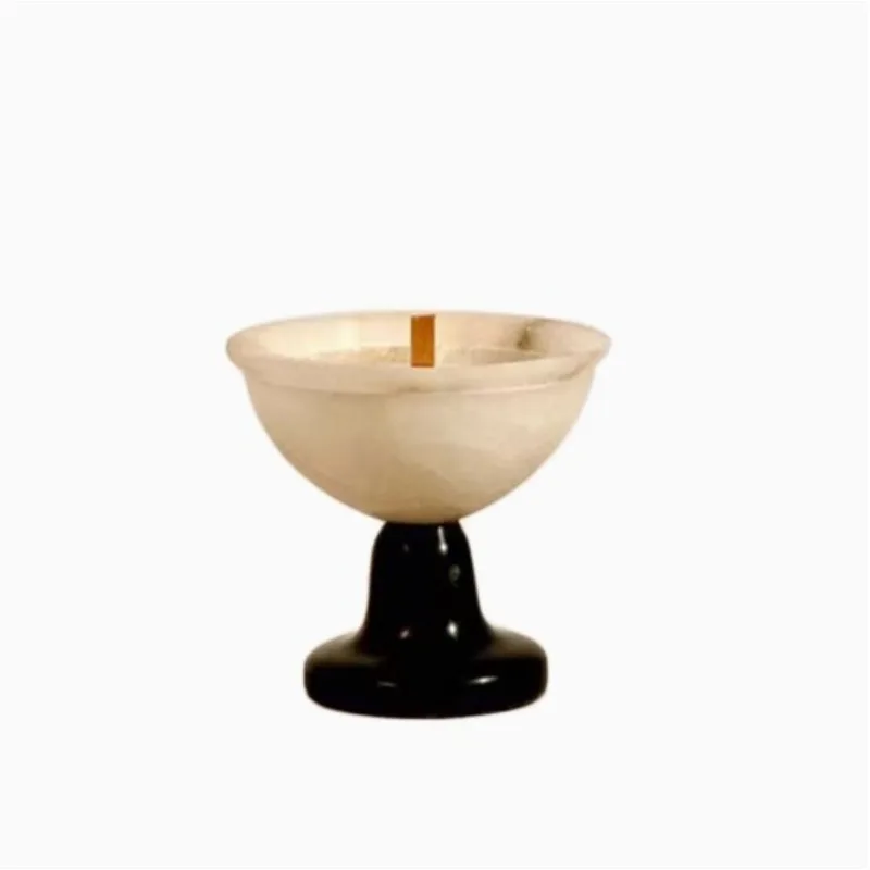 

Medieval wabi-sabi French bowl-shaped candle cup art ceramic ornament