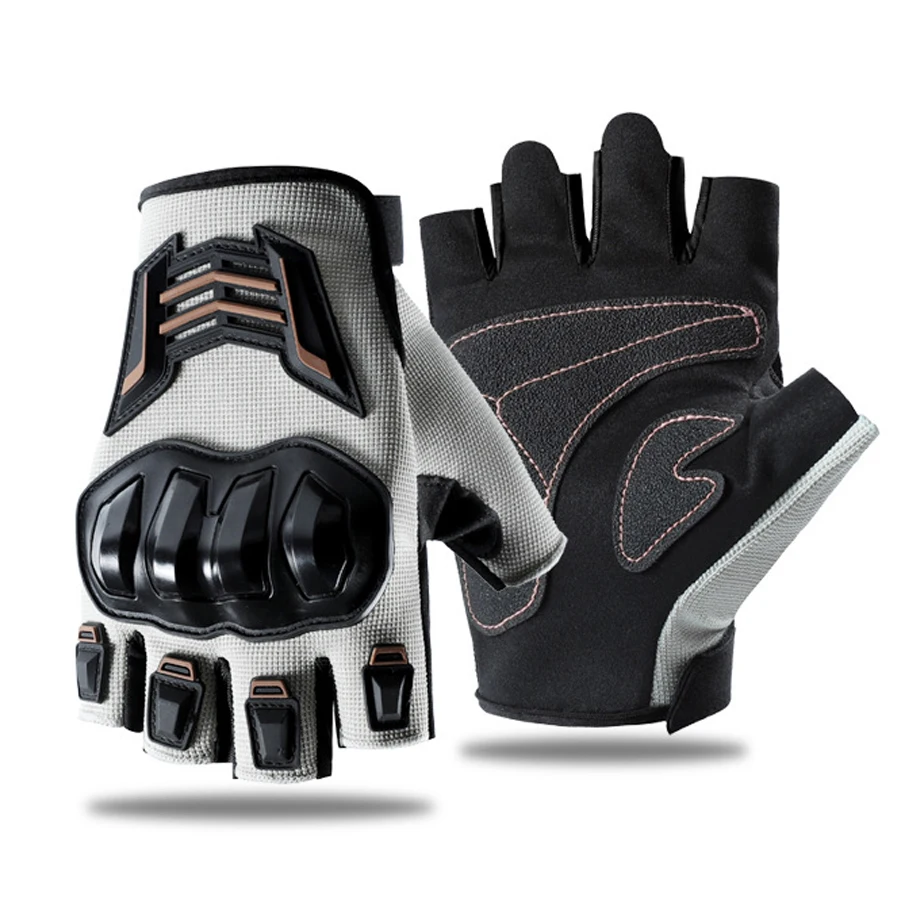 Halbfinger-Herrenhandschuhe Outdoor F Schutzhandschuhe Sportliche Abriebfeste Motorrad- und Fahrradhandschuhe – Detail 7
