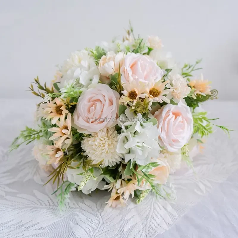 NewTrend Modern White Green Rose Table Centerpieces Artificial Hanging Flower Ball Wedding Decorations Supplies