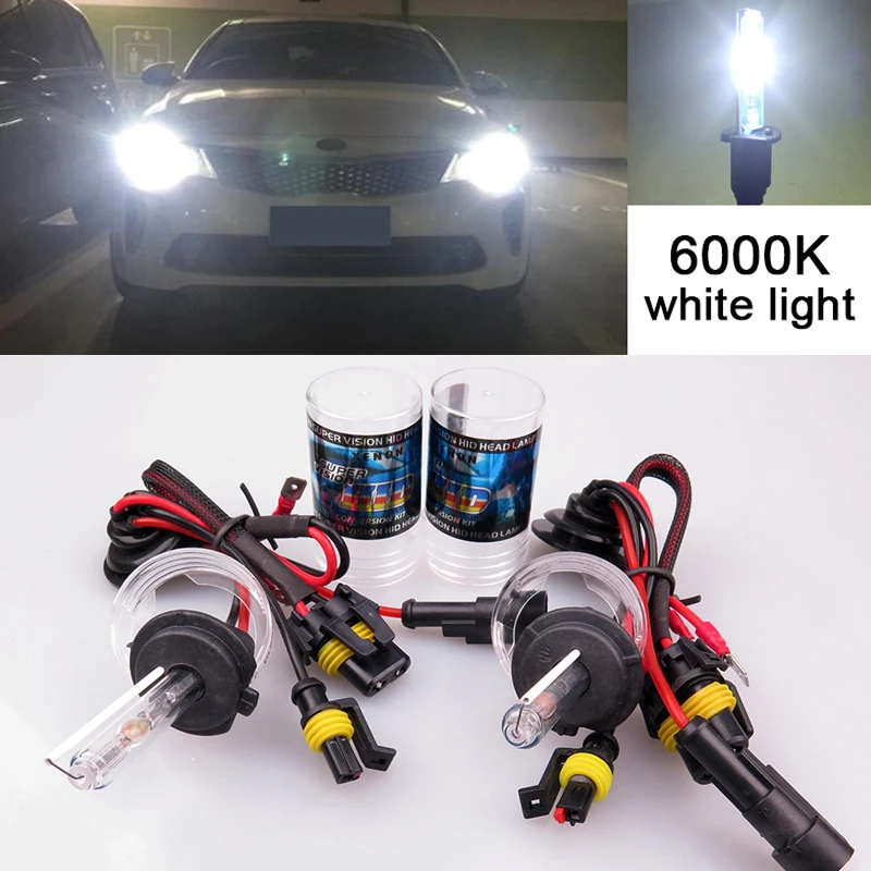 Xenon H7 H4 55W Ballast kit HID Xenon Car Headlight H1 H11 9005 9006 6000K 12V HID Xenon Kit Replace Halogen Auto Headlight Bulb