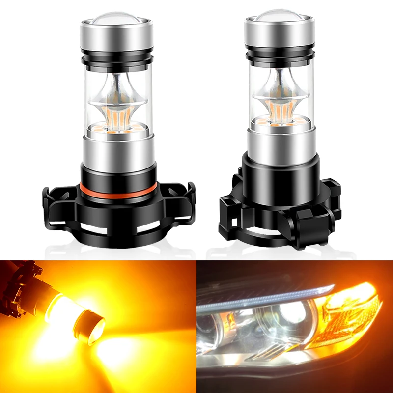 

2PCS PSX24W 5202 H16(EU) Car LED Front Fog Light 2504 PS19W PS24W 5201 Turn Signal PY24W 5200s Daying Running Lamp 100W Bulb 12V