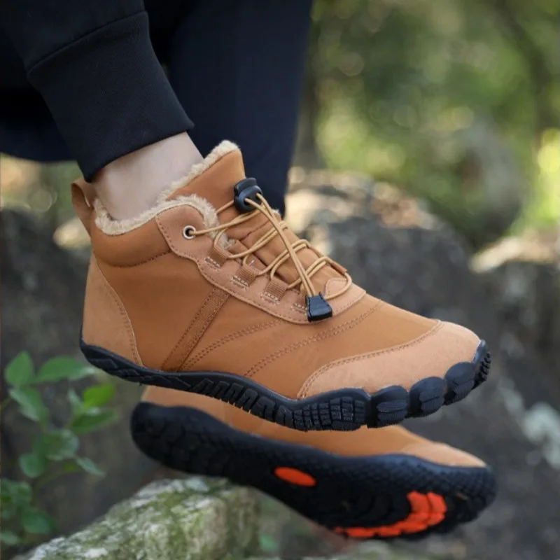

Парная хлопковая обувь большого размера, новые зимние мужские уличные нескользящие удобные зимние ботинки, утепленная плюшевая износостойкая женская теплая обувь