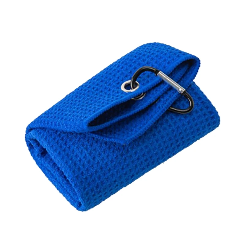 Water-Absorption Cloth Golf Club Head Wipe Cloth Cleaner Wipe Cloth Microfibers Golf Cleanings Towel with Buckle Hook