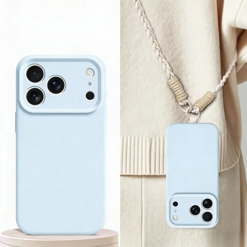 

Роскошный матовый чехол из ТПУ с фруктовыми цветами для iPhone 17 Pro Max 16 15 14, однотонный, с портативным ремешком, мягкая задняя крышка