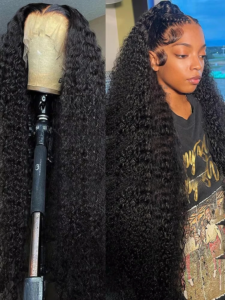 

Water Wave Lace Front Human Hair Wig 40 Inch Curly Human Hair Wigs Brazilian Deep Wave Frontal Hd Lace Glueless Wigs Human Hair
