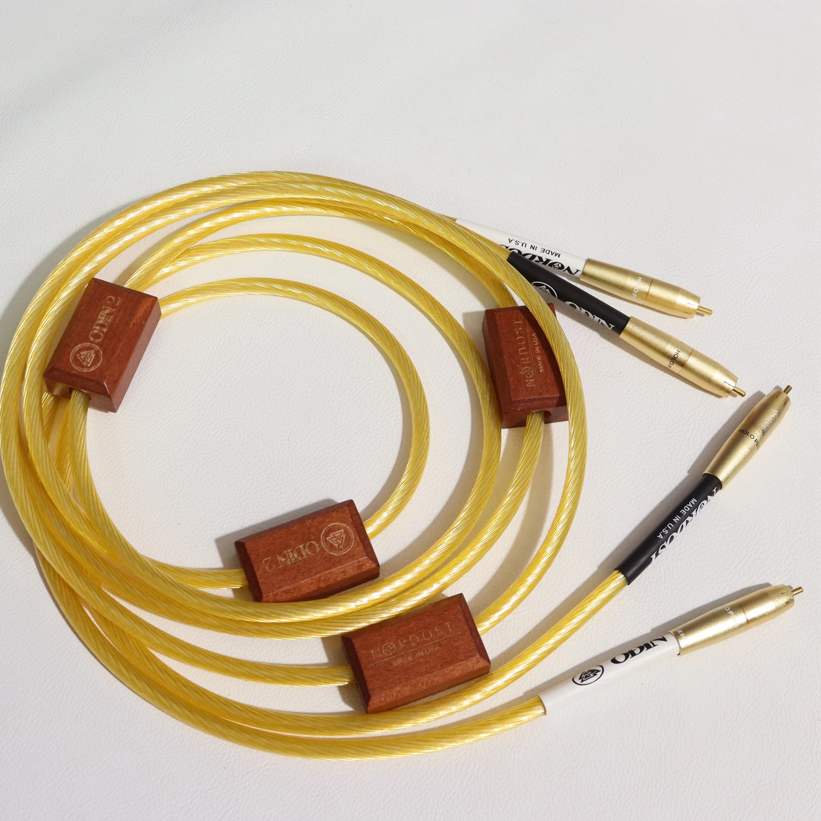 Cavi HOLO RCA originali di riferimento Supreme Gold Cavi di interconnessione di grado audiofilo per amplificatori e lettori CD