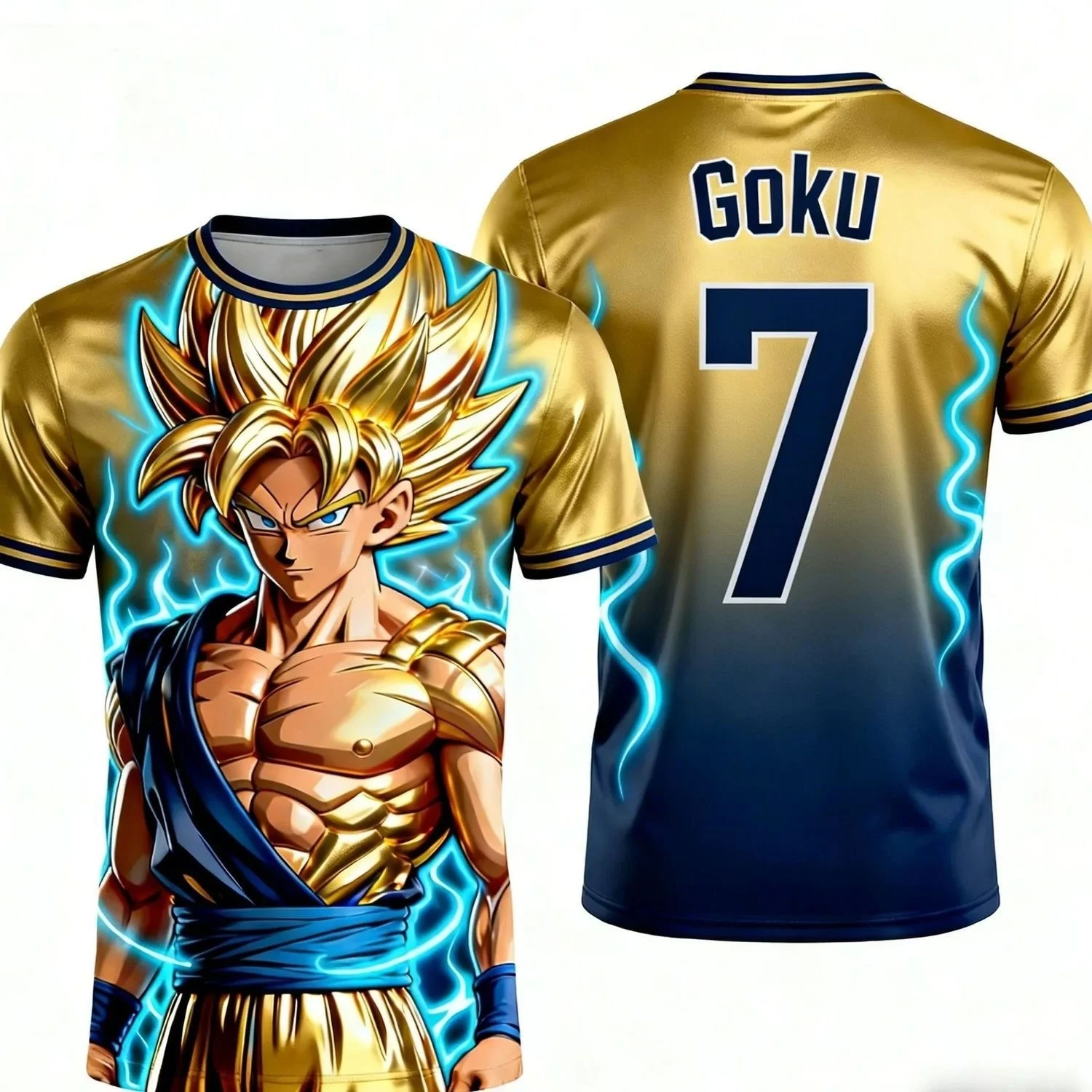 2026 Sommer-Familien-Set mit Anime-Charakteren, 3D-Druck, Unisex, Alltag, Sport, Fußballtraining, Lässiges, dünnes, schnell trocknendes T-Shirt – Detail 6