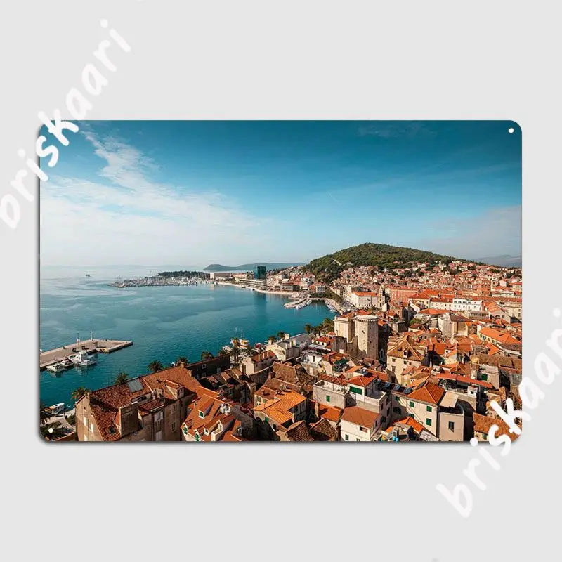 Split Croatia Europe City Metal Sign Plaques Party Wall Mural Design Tin Sign Poster