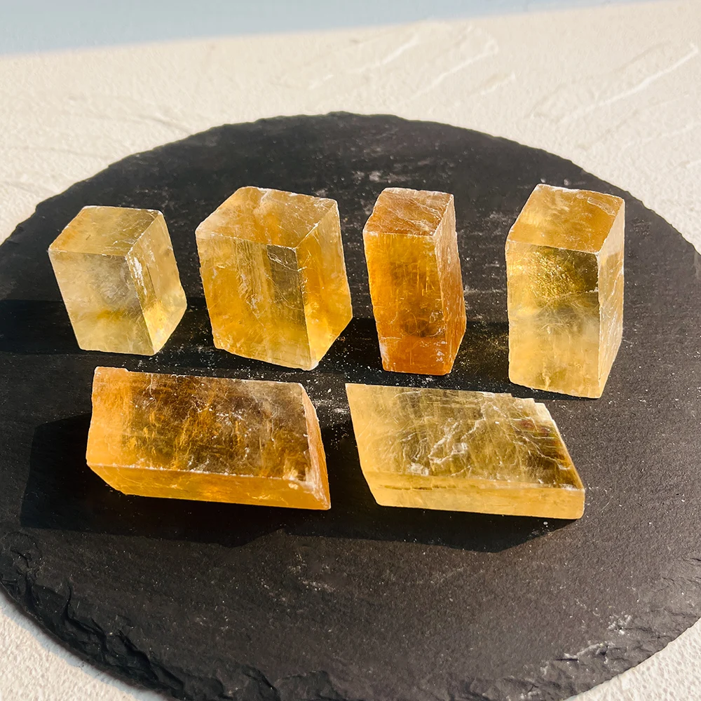 1PC Natural Honey Calcite Raw Crystals Cluster Healing Reiki Stones Mineral Home Room Decoration