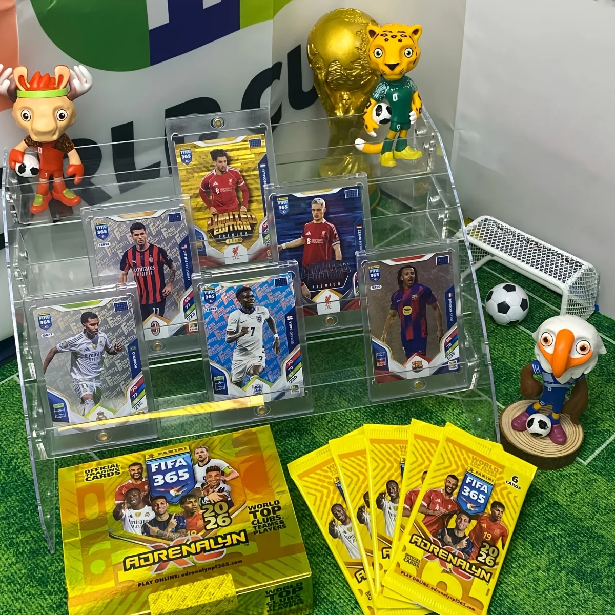 Official 2026 PANINI 365 Adrenalyn XL Single Pack 6 Cards 452 Full Series FANS POWER JEWEL Golden Four Rarity Collector Codes