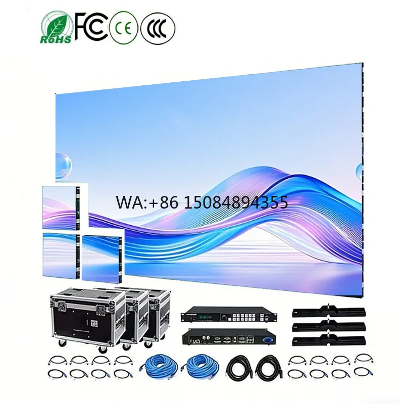 

4m X 3m Complete System P2 P3 P2.6 P2.9 P3.91 LED Display 500mmx500mm LED Panel Backdrop Indoor Outdoor LED Screen Rental