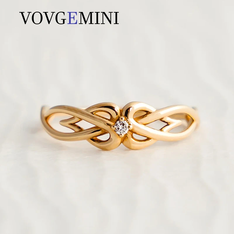 

VOVGEMINI Moissanite Ring 14k Solid Gold Diamond Engagement Rings 585 Romantic Au 750 Western Jewelry For Women Dropshipping