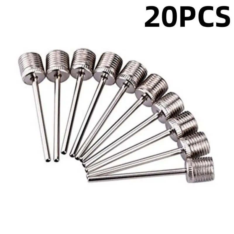 10/20Pcs Ball Air Needle Stainless Steel Pump Pin Basketball Inflating Pump Needle Football Inflatable Air Valve Adaptors Nozzle