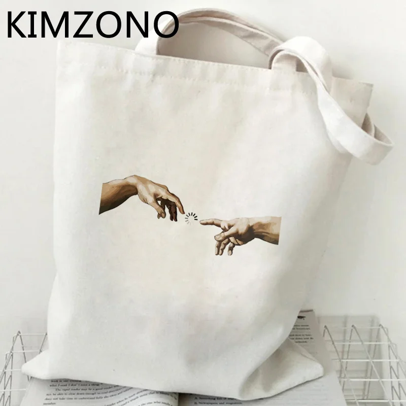 Michelangelo shopping bag tote shopping bolso bolsa grocery shopper bag bolsa compra woven cloth boodschappentas sac tissu