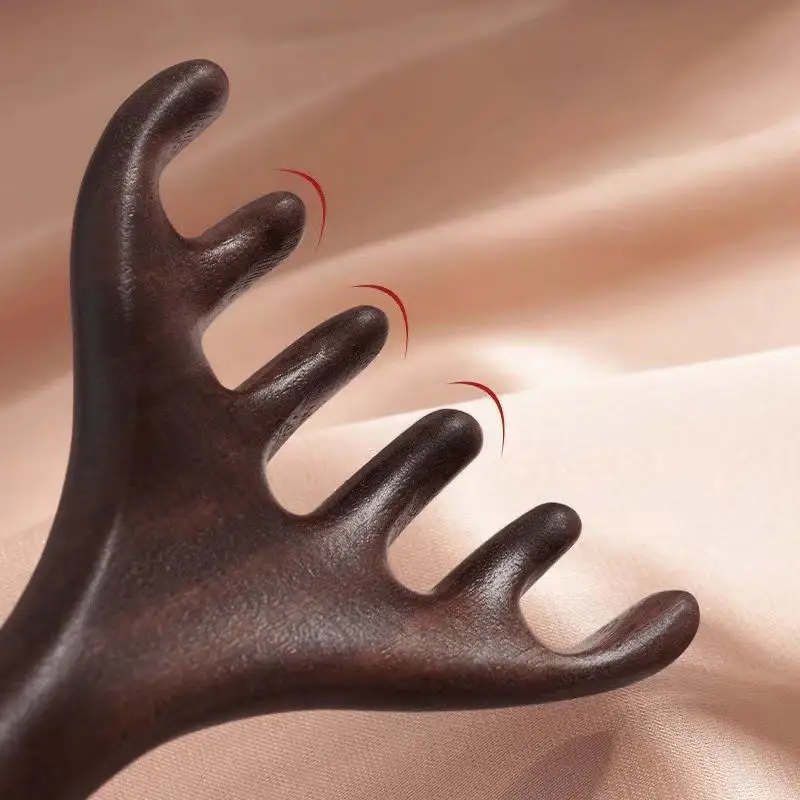 

Массажная расческа Meridian, антистатический массажер для головы с 6 когтями, способствующий кровообращению тела, инструмент Гуа Ша, массажная щетка для головы