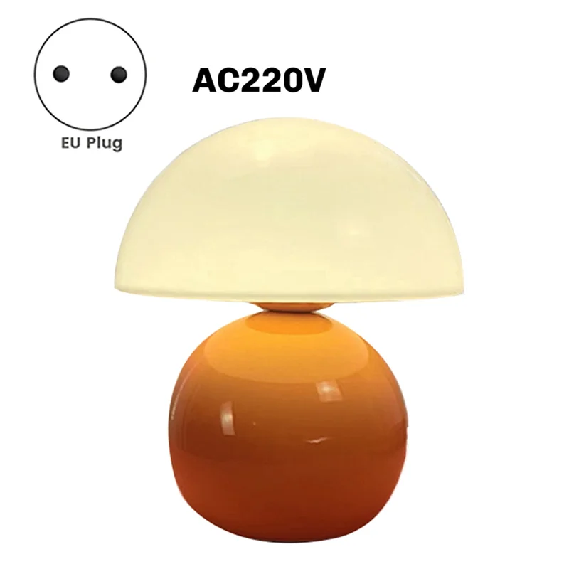 

AA63 HOT Mushroom Lamp Table Bedside Nightstand Lamp For Bedroom Cute Mini Mid Century Modern Lamp Dimmable