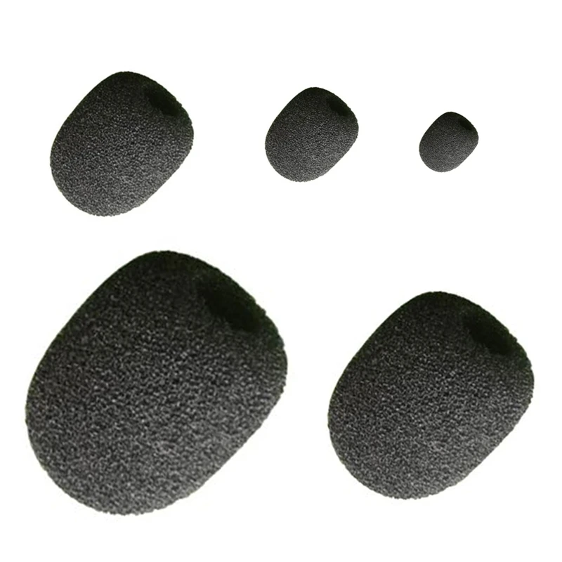 2024 New 10pcs Headset Replacement Cover Gooseneck Sponge Foam Microphone Windscreen