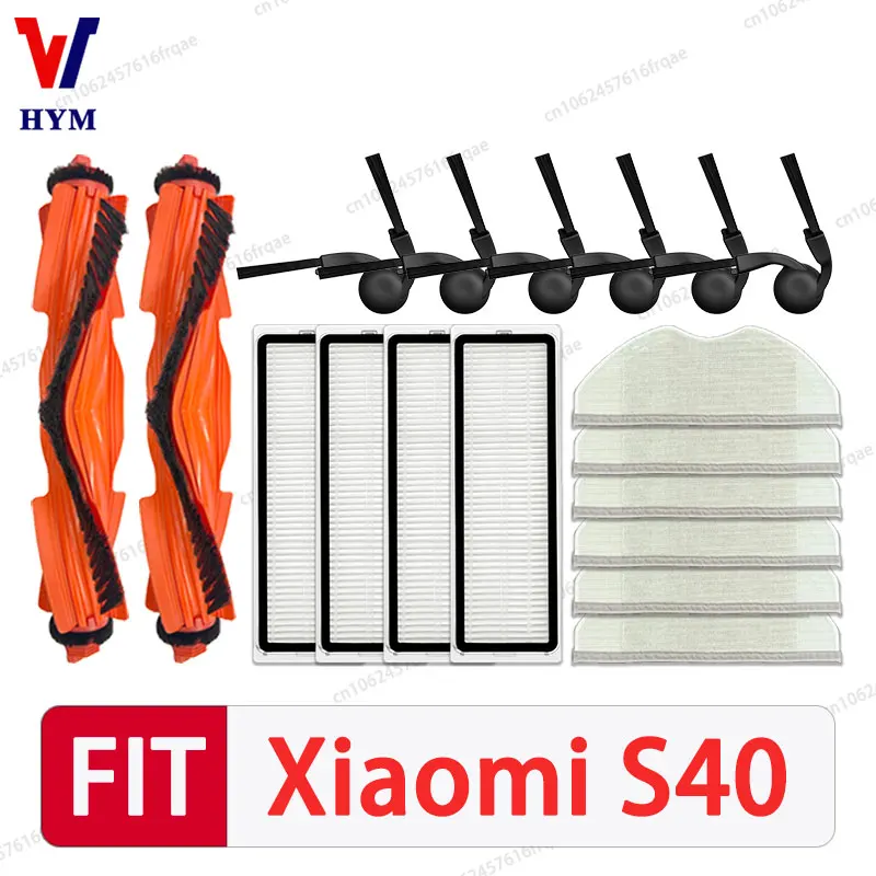 For Xiaomi S40 / OV81 Robot Vacuum Cleaner Accessories Main Side Brush Mop Cloth Hepa Filter Dust Bag Replacement Spare Parts