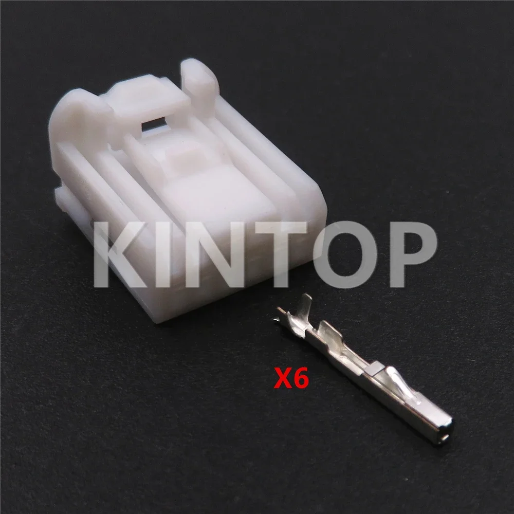 

1 Set 6 Pins Auto AC Assembly Wire Harness Connector White Miniature Automobile Electric Wiring Terminal Socket For Nissan