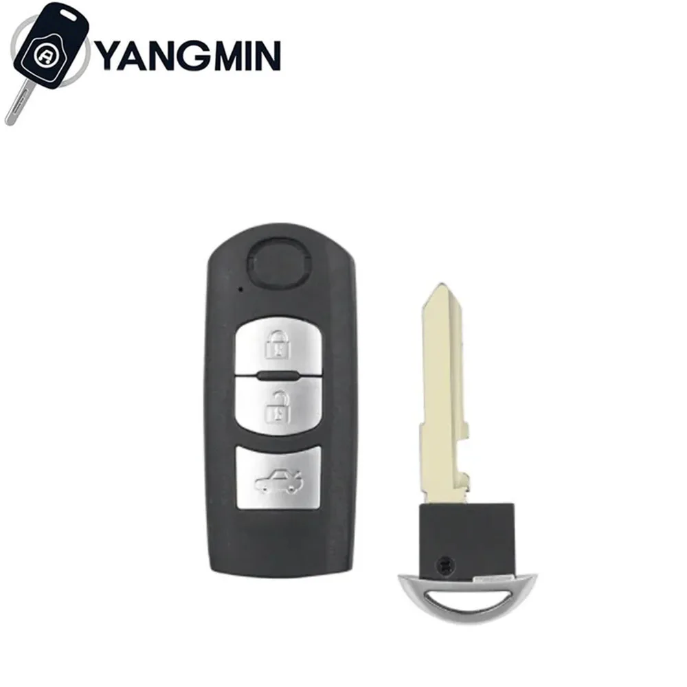 Yangmin Sleutel Shell Case Voor Mazda X-5 Summit Axela Atenza M3 M6 CX-5 Auto Afstandsbediening Sleutel Met Ongesneden Blade Smart afstandsbediening