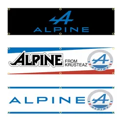 60x240cm ALPINES CAR BANNER arazzo bandiera stampata in poliestere Garage o all'aperto per la decorazione