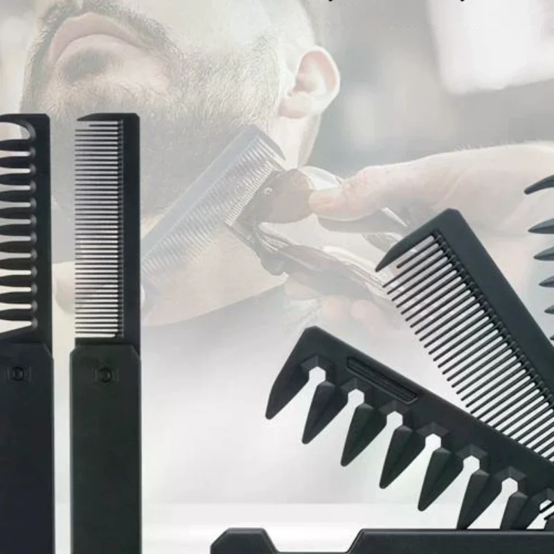 

Professional 3 In 1 Pocket Folding Combs Wide Tooth Oil Head Comb Beard Combing Barber Hair Clipper Comb Salon Hair Styling Tool