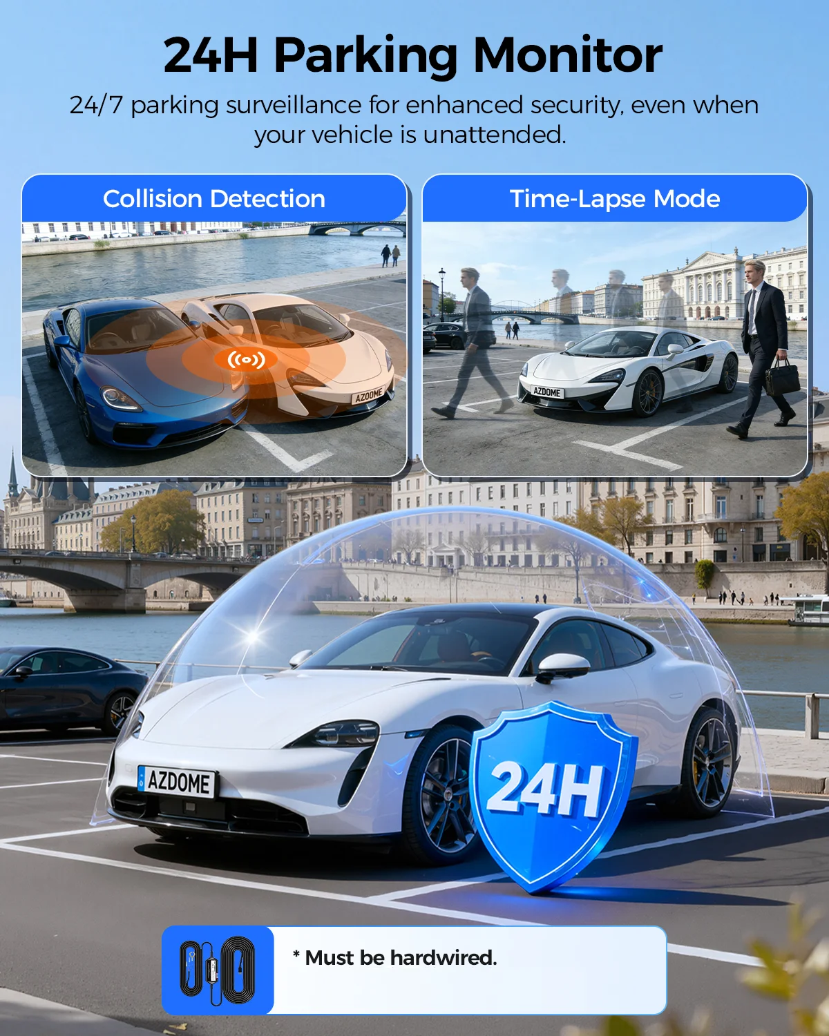 업그레이드 AZDOME M550 프로 대시캠 4K 전방 대시캠 자동차 5.8GHz 와이파이... - 5