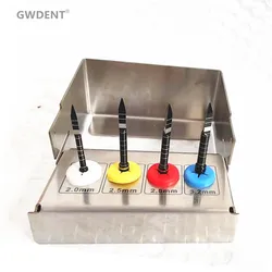 4Pcs/Set Long Lance Pilot Drills Black 2mm,2.5mm,2.8mm&3.2mm Dental Implant Surgical Tools Burs New