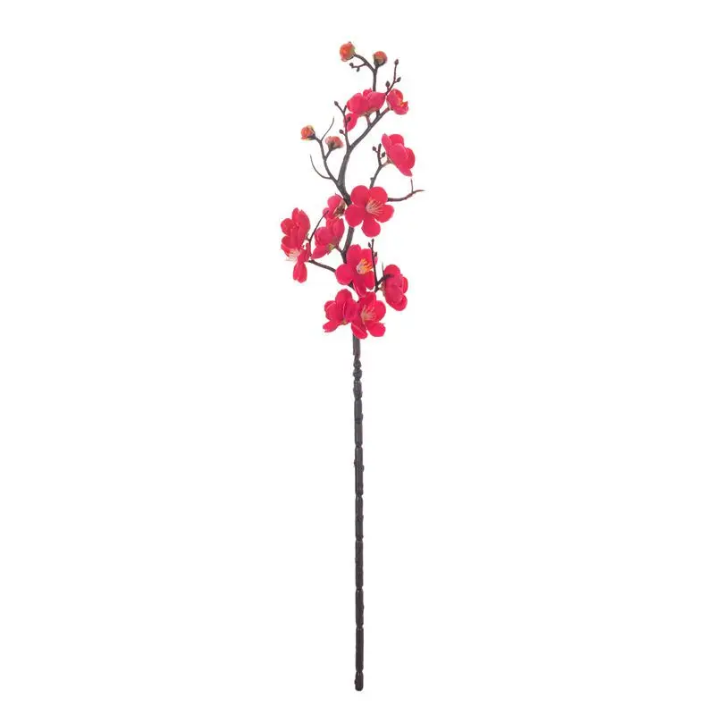 1pc Kunstbloemen Lente Pruimenbloesem Perzik Tak Zijden Bloemen Thuis Bruiloft Decoratie Kerstkransen Accessoires
