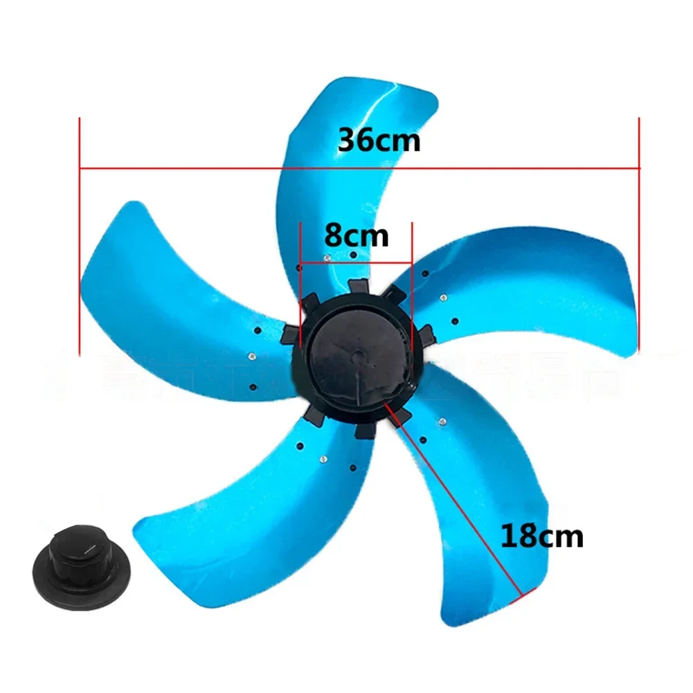 Household Alumínio Fan Blade com porca tampa Base, pé ventilador ou mesa, peças de reposição, 5pcs, 16"