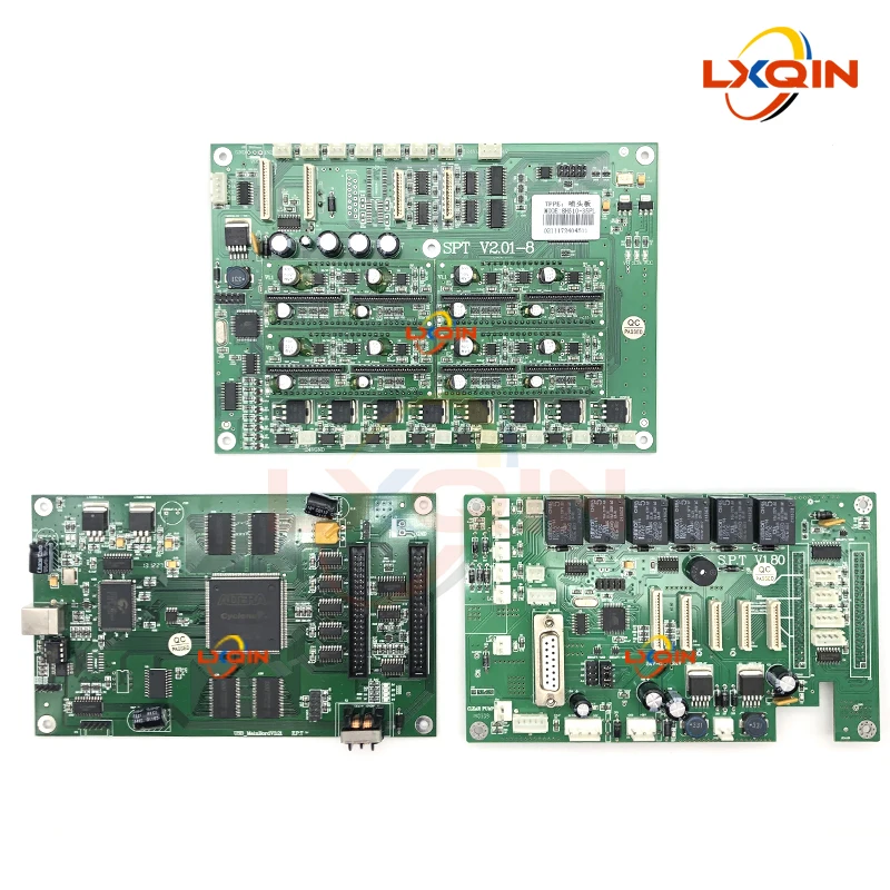 

LXQIN Board for Seiko 510 Print Head Board SPT510 V2.01-8 Infinity Phaeton Challenger 8 Heads Carriage Board Mainboard IO Board