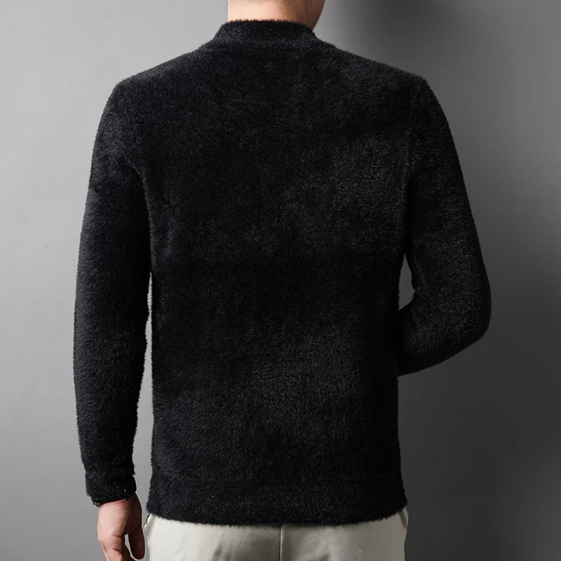 Designer Original Men's Fuzzy Knit Sweater Long Sleeve Warm O Neck Geometric Pattern Soft Cozy Fashion Autumn Winter Men's Wear