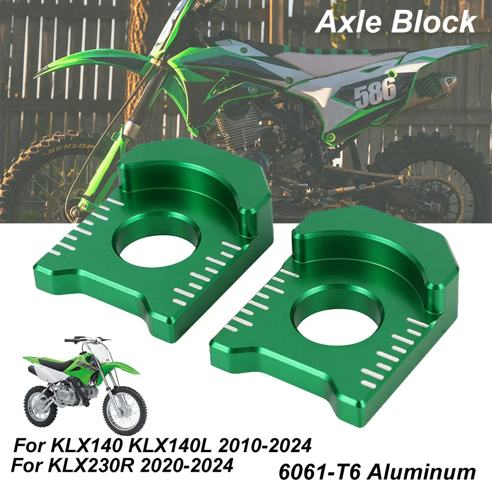 모터크로스 리어 액슬 블록 체인 조절기, 가와사키 KLX 140 140L 2010-2024 KLX140G KLX230R 더트 바이크용, 오토바이 액세서리