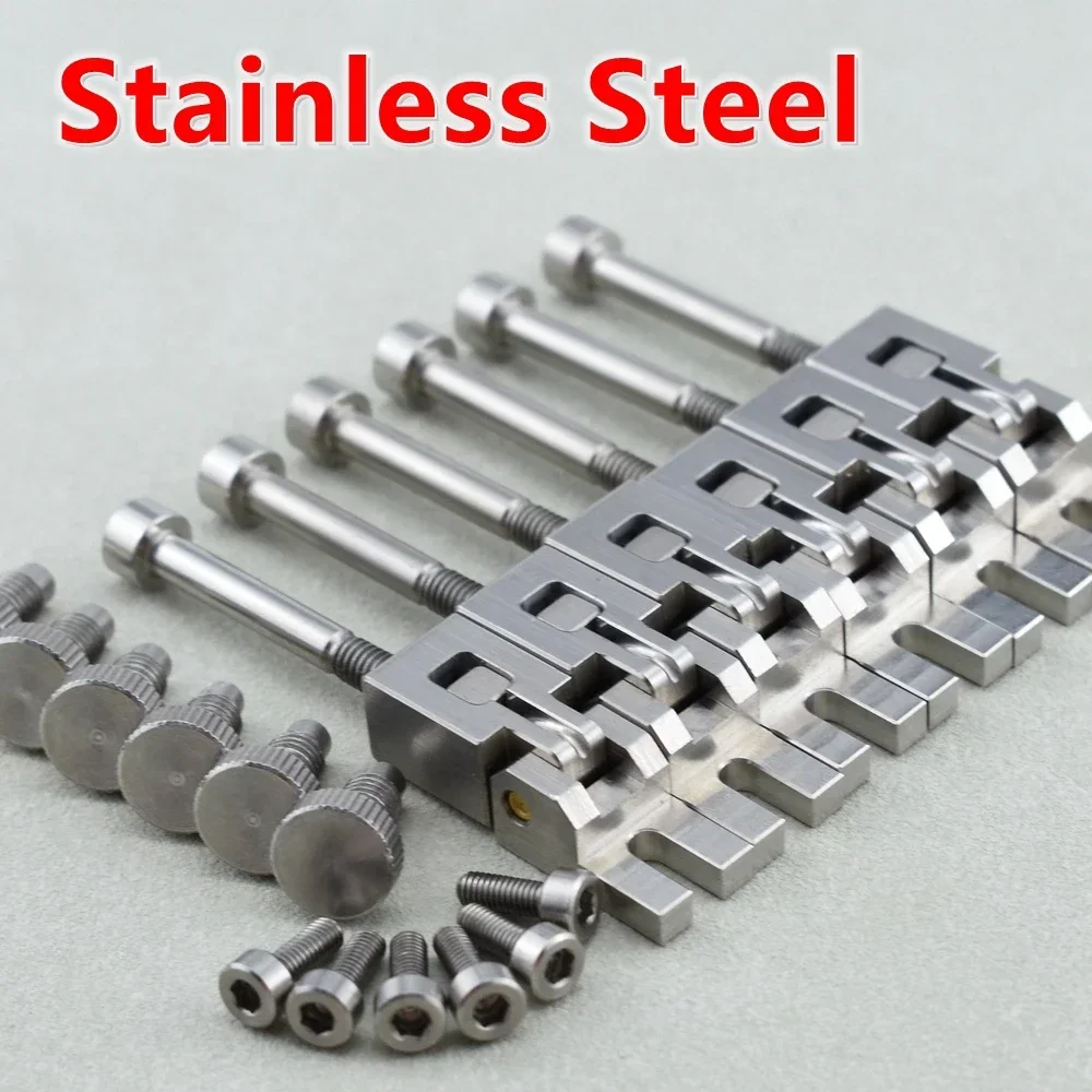 

Set High Quality 6/7 Strings Guitar Bridge Steel Saddle for FR Tremolo System Bridge-Suitable for replacing electric guitar part