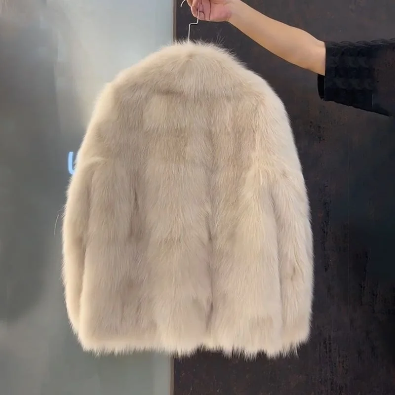 Imitation Fur Fashion Ladies\' Coat Medium Long Fur Autumn And Winter 2024 New Mao Mao Korean Temperament Jacket Keep Warm Top