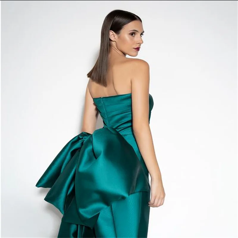 Dresses for Special Occasions Green Satin Bday Elegant Party Prom Dresses Gowns 2024 Birthday Luxury Party Dress With Bow