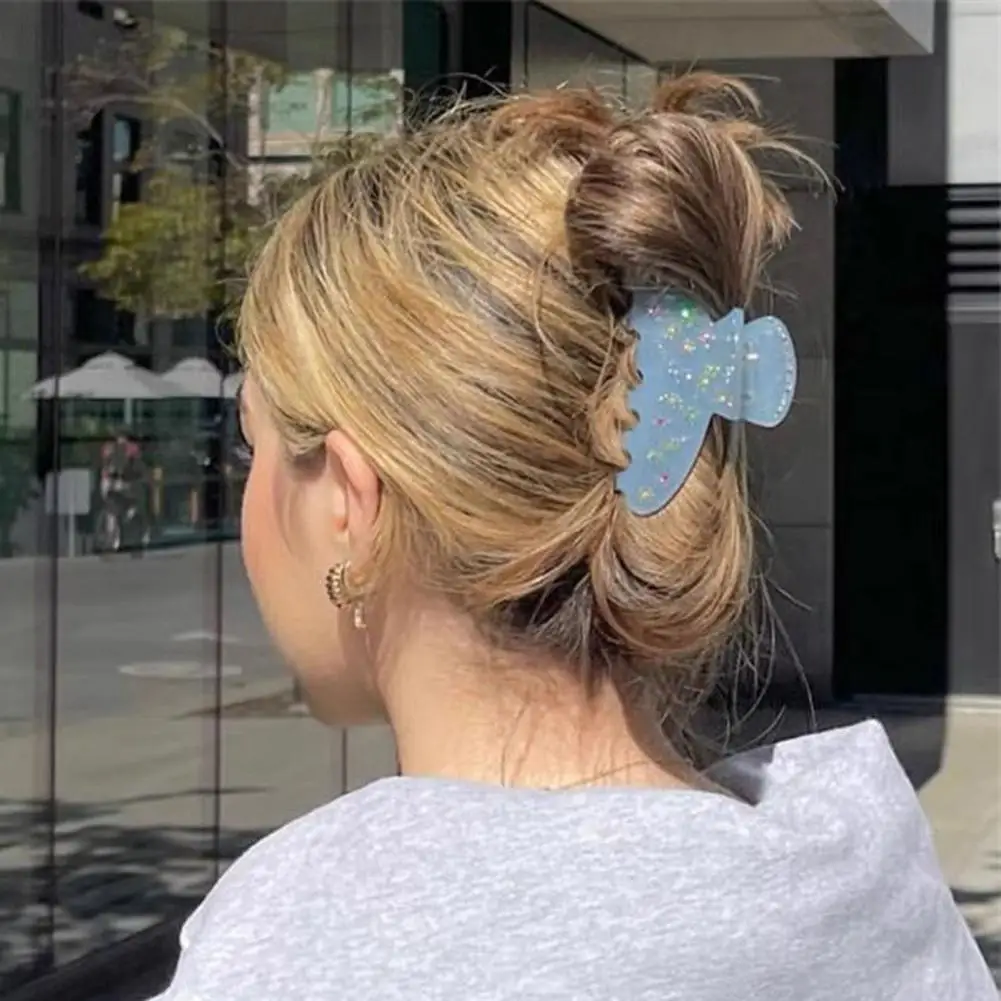 Multifunctional Premium Spring Rhinestone Flower Decor Lady Hair Claw Hair Ornament