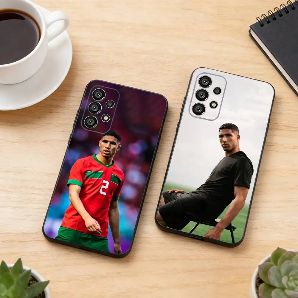 Achraf Hakimi F-Football Player Phone Case For Samsung S25,S24,S21,S22,S23,S30,Ultra,S20,Plus,Fe,Lite,Note,10,Black Cover